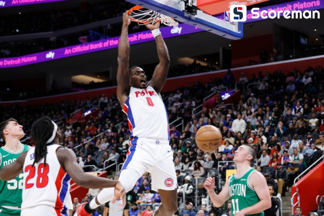 '해리스 25점' 동부 1위 디트로이트, 2위 보스턴 잡고 5.5G 차 선두 질주